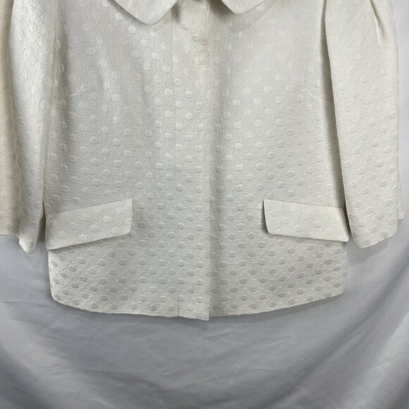 Anthropologie Semantiks Cream Peter-Pan-Collar Blazer Womens Size 8 - Picture 2 of 9